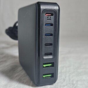 7-Port USB Hub USB-C USB-A Compact Charging Station Fast Desktop Charger